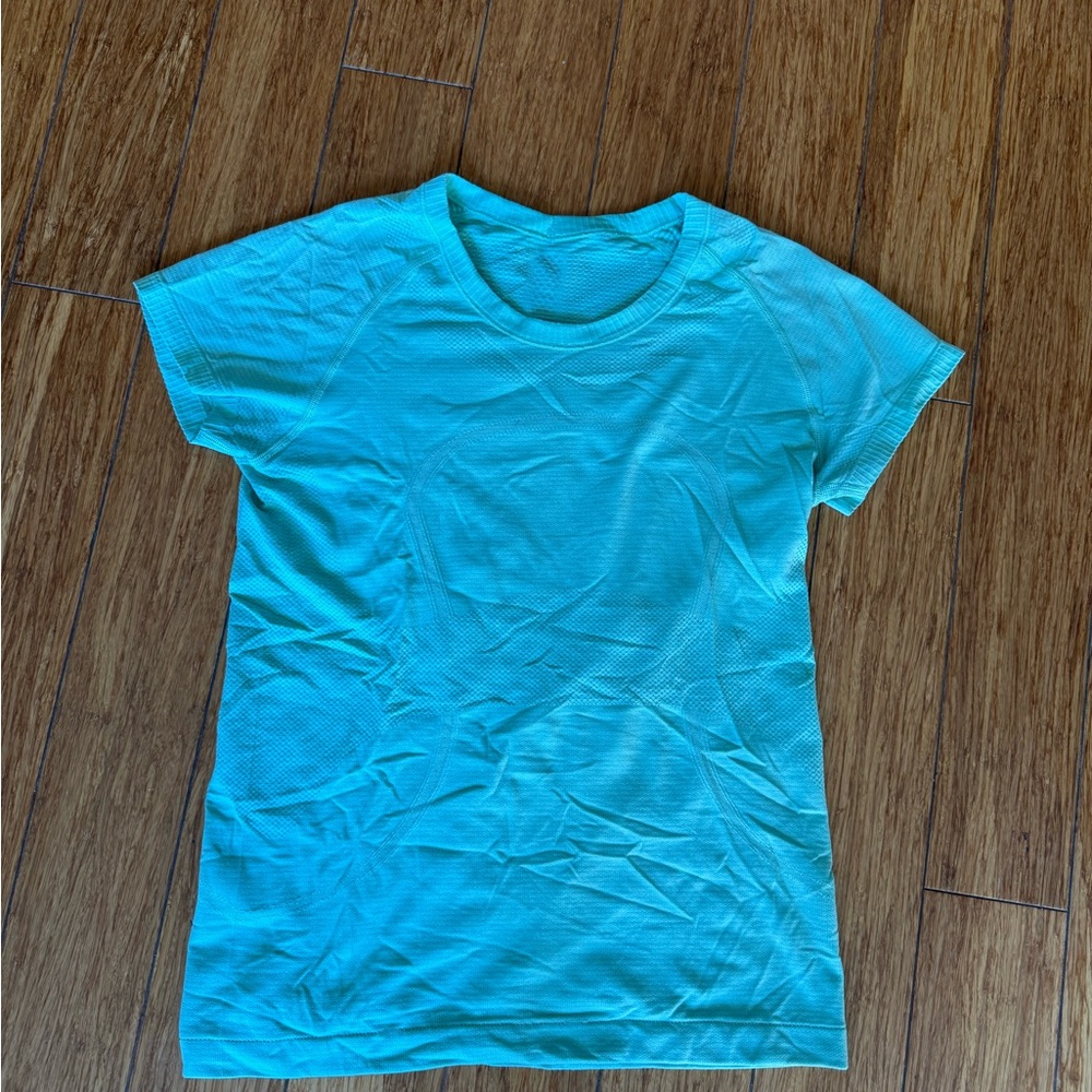 lululemon athletica Short Sleeve Tee in Aqua Blue